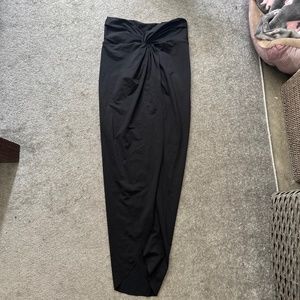 Skims Signature Swim Sarong Skirt Onyx